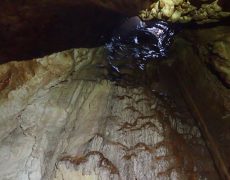 OLYMPUS DIGITAL CAMERAFigura 12 – Aspeto de um manto estalagmítico que cobre a parede de um dos poços