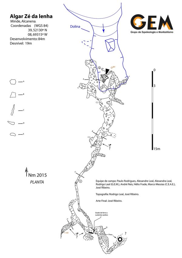 Figura 3a – Planta do Algar do Zé Lenha